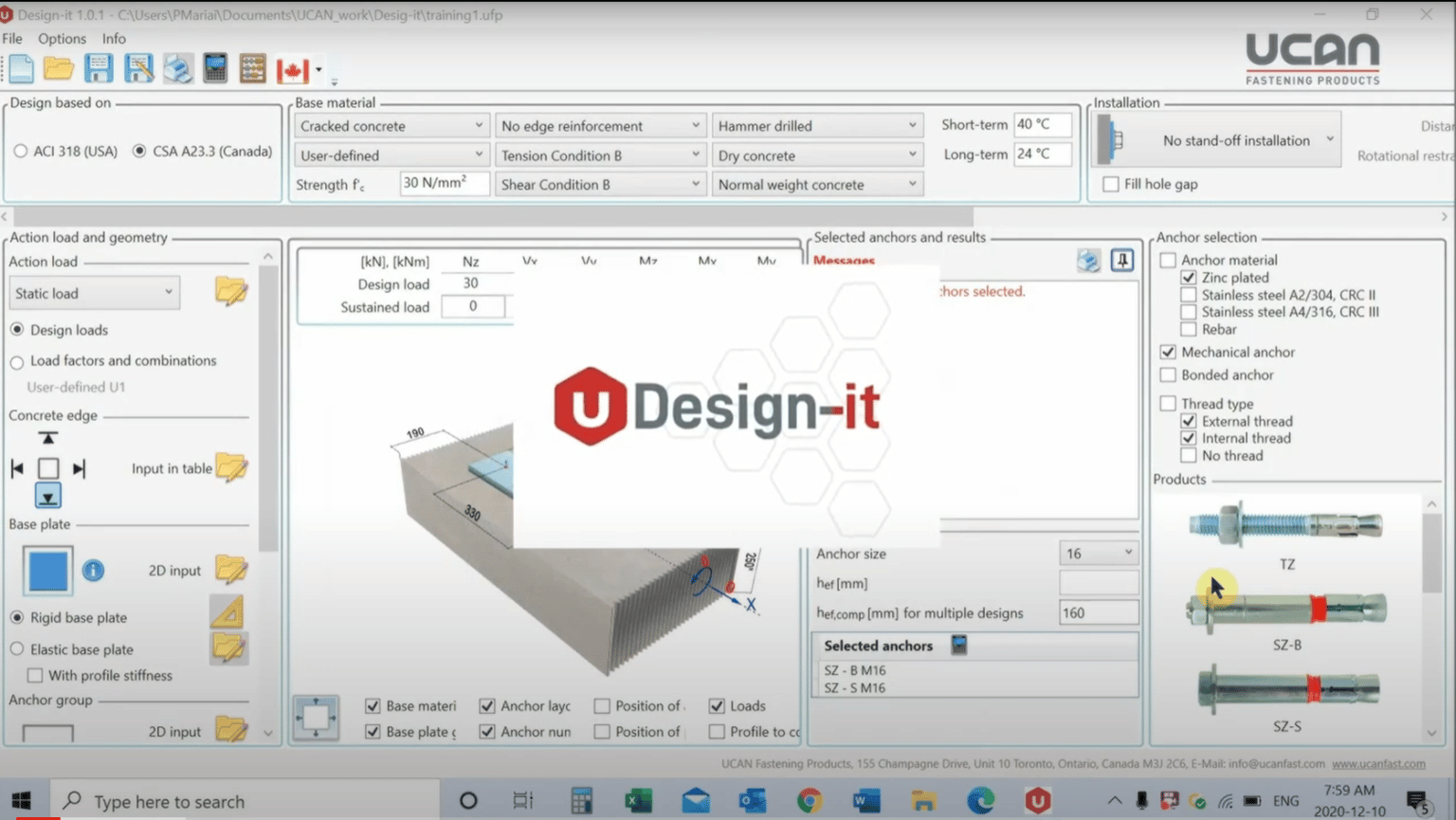 UCAN Design-it Anchor Design Software